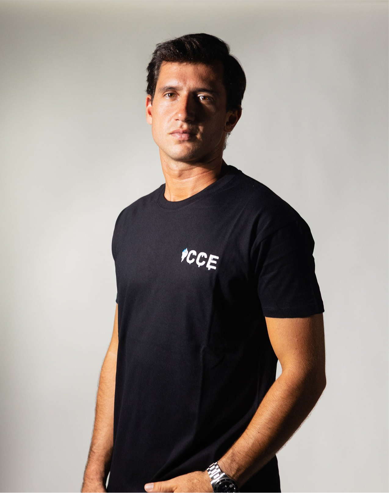 Black T-shirt front logo