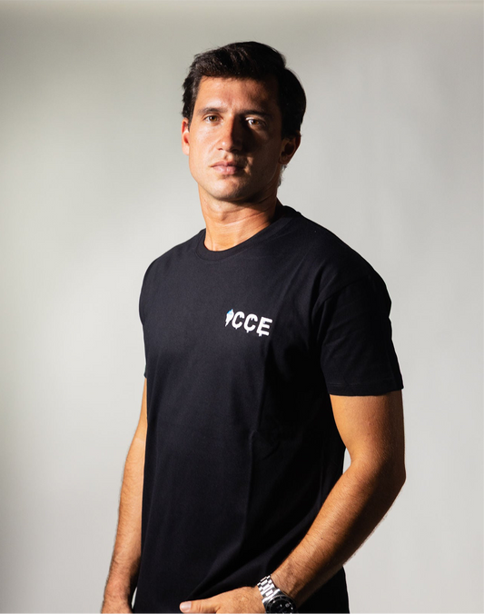 Black T-shirt front logo