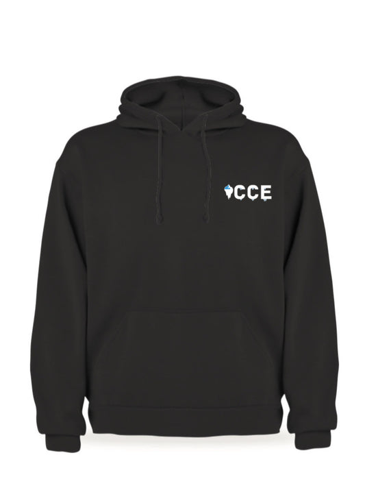 Black Hoodie Frozen Rose