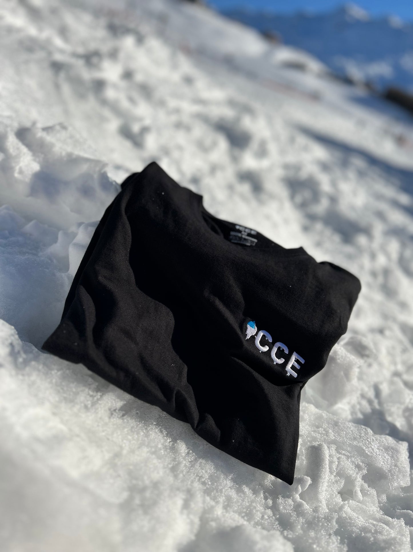 Black T-shirt front logo